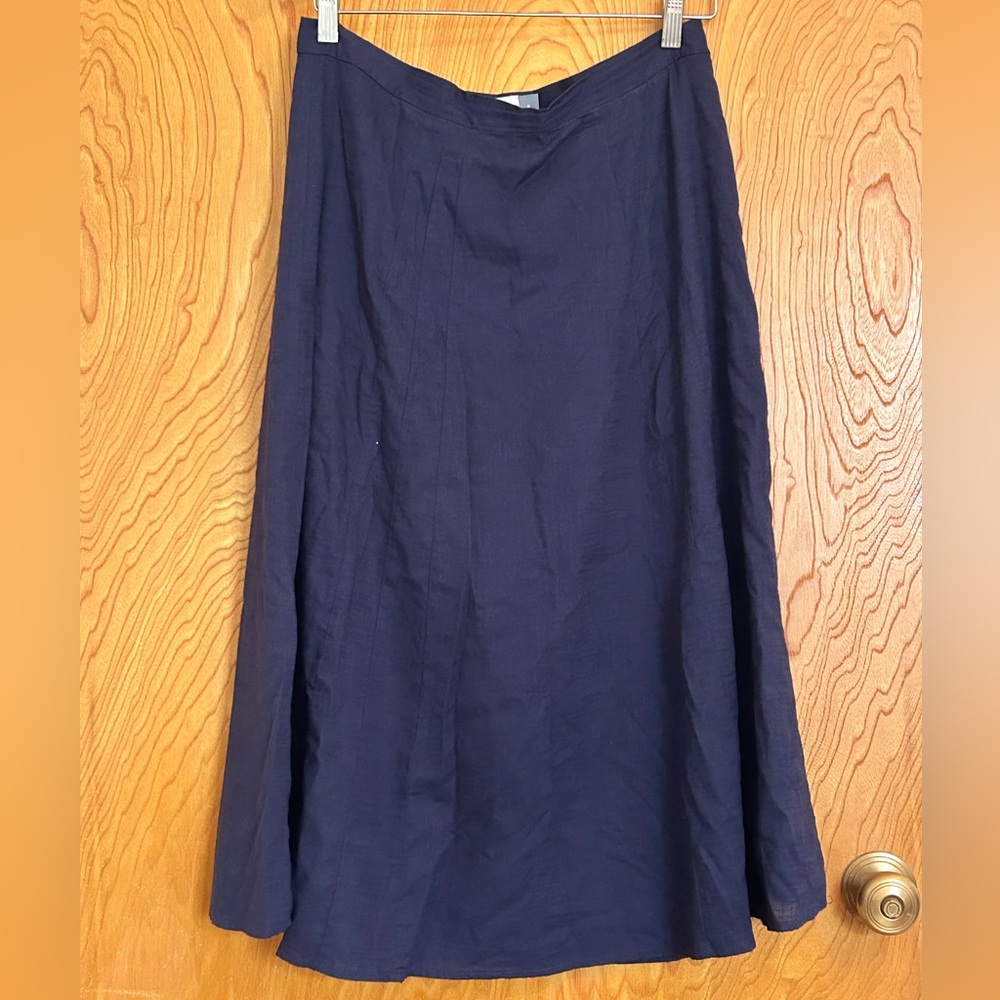 Navy blue midi skirt, size 8